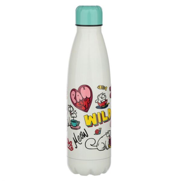 Bottiglia Termica Acciaio 500ml - Simon's Cat - Bianca